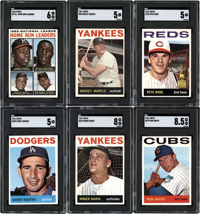 - 1964 Topps Baseball Near Complete Set (583/587) w/SGC