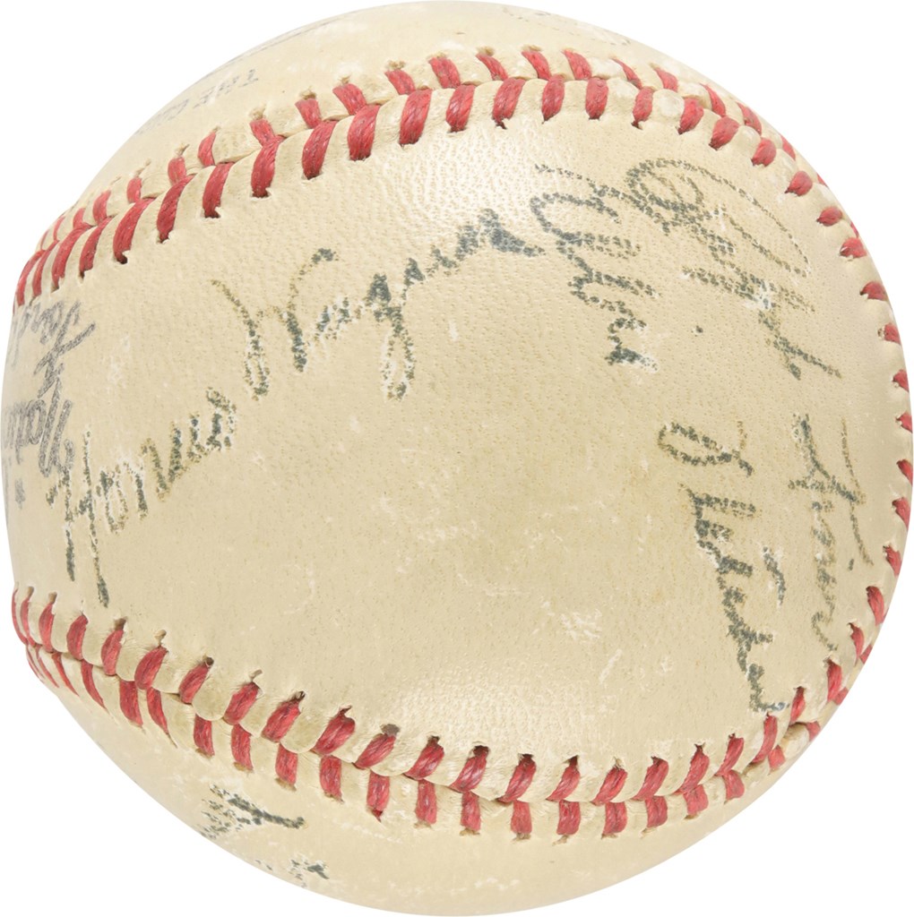 - 1947 Pittsburgh Pirates Team-Signed Baseball w/Honus Wagner, Bing Crosby & Hank Greenberg (JSA)