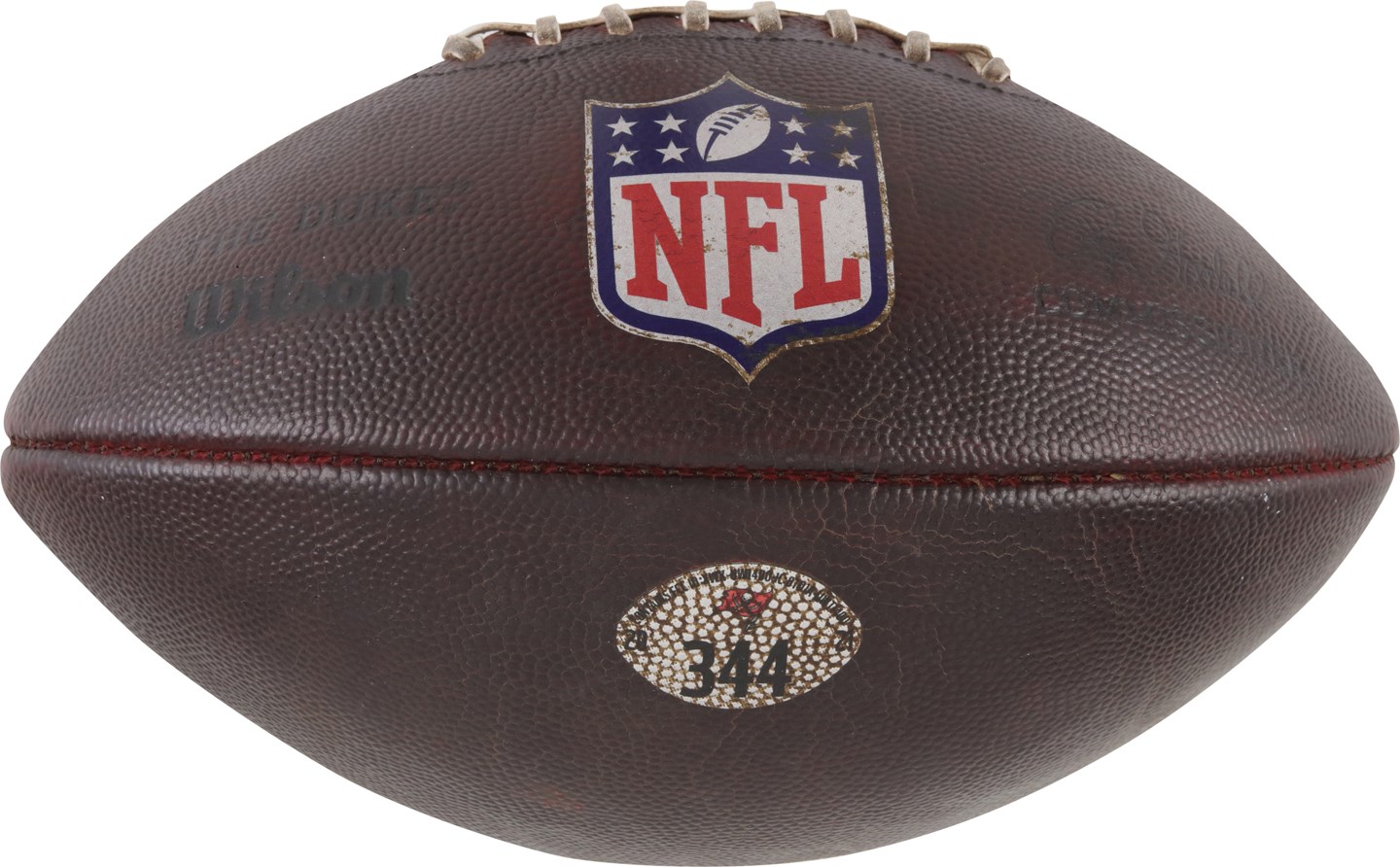- 1/14/21 Tom Brady Game Used Touchdown Football to Mike Evans for Evans' 71st Career Touchdown - Ties Buccaneers All-Time TD Record (Photo-Matched & Fan Provenance)