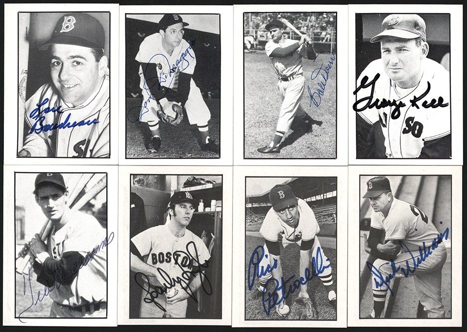 1982 Boston Globe Red Sox Favorites Complete Card Set w/(85) Signed Including Ted Williams
