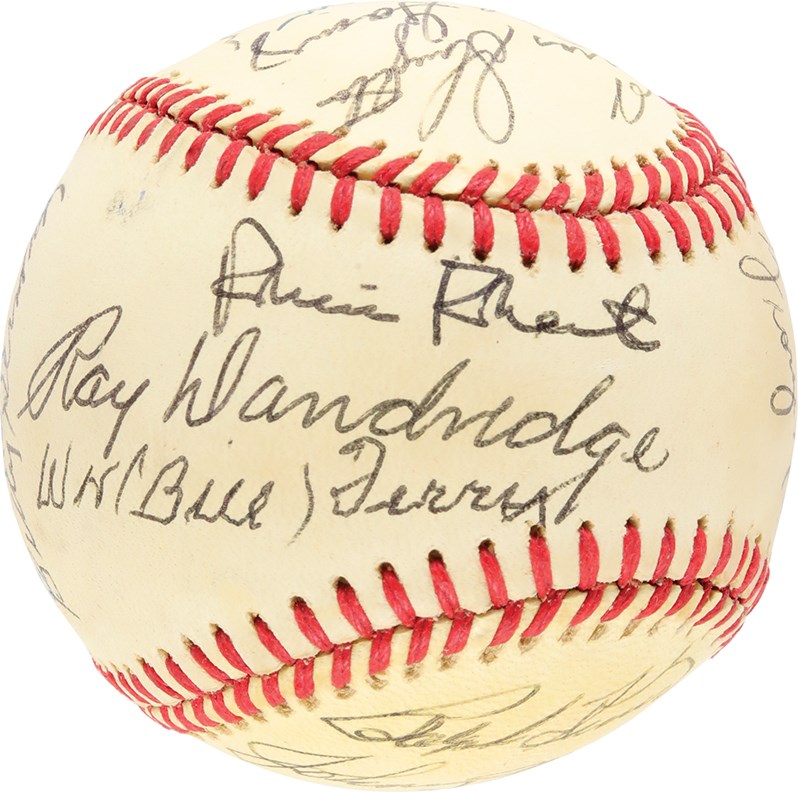 - Hall of Famers Signed Baseball w/Ted Williams