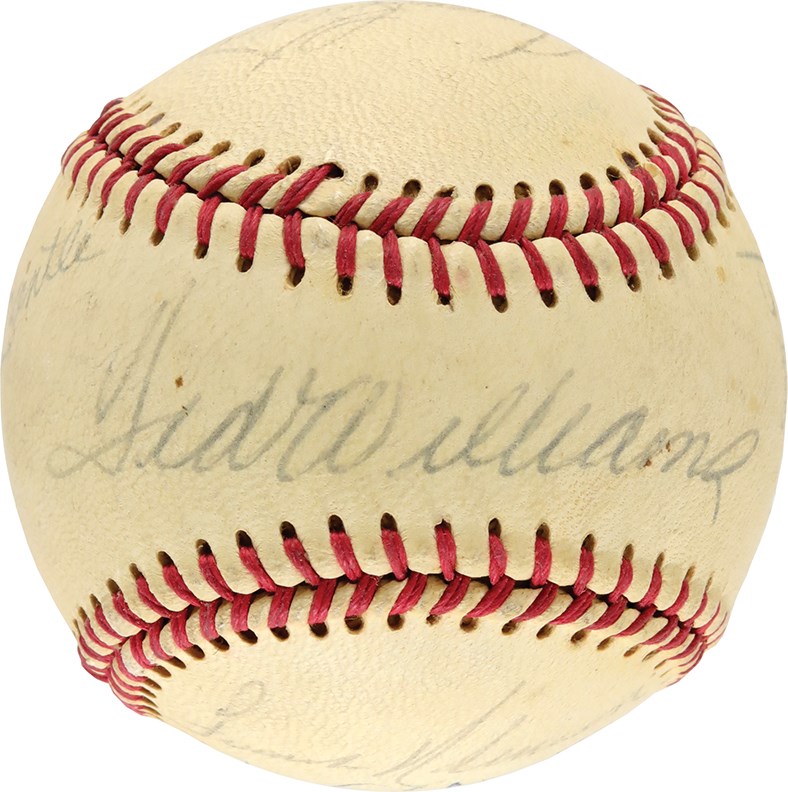 Baseball Autographs - Vintage 500 Home Run Hitters Signed Baseball w/Mantle and Williams