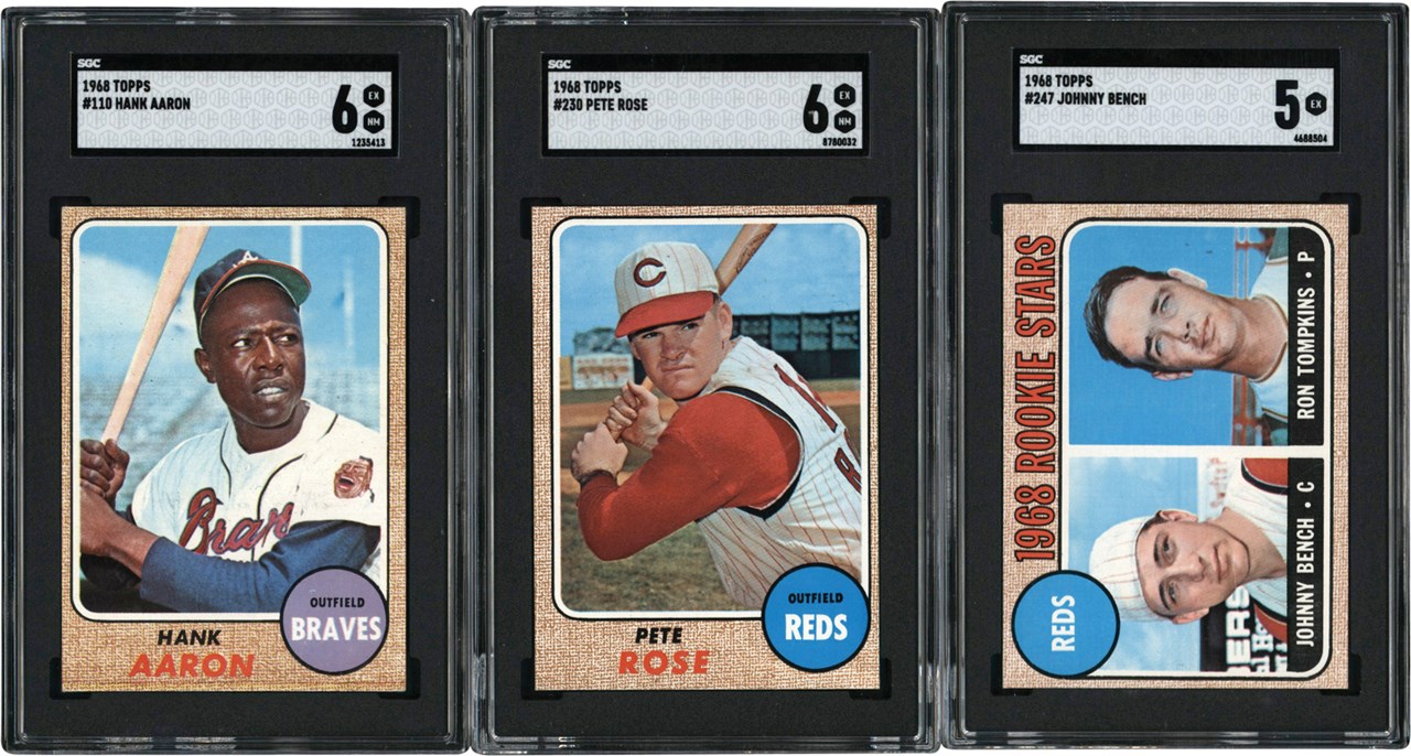 Baseball and Trading Cards - 1968 Topps Baseball Near-Complete Set (595/598) w/SGC