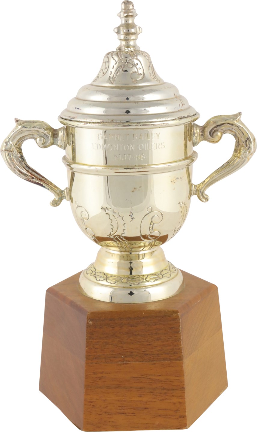- 1987-88 Garnet "Ace" Bailey Edmonton Oilers Clarence Campbell Bowl Championship Trophy – Stanley Cup Season (Bailey Family Provenance)