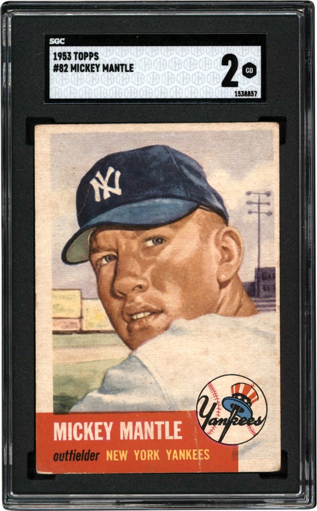 - 1953 Topps #82 Mickey Mantle SGC GD 2
