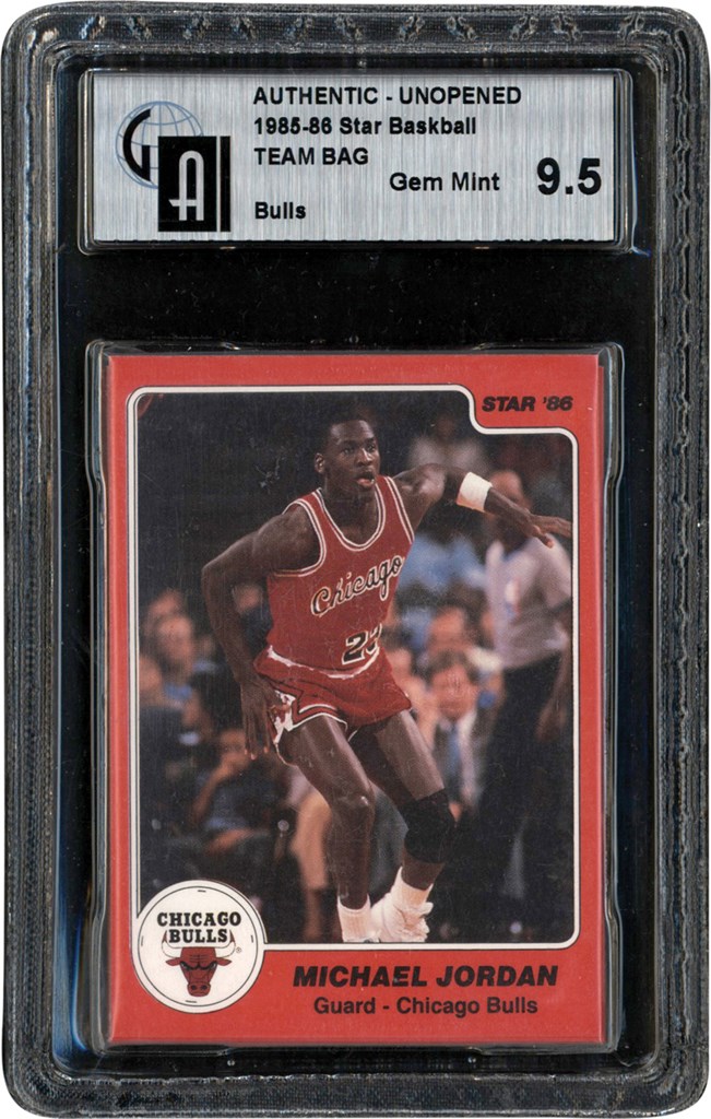 Modern Sports Cards - 1985-1986 Star Basketball Chicago Bulls Team Unopened Bag w/Michael Jordan GAI GEM MINT 9.5