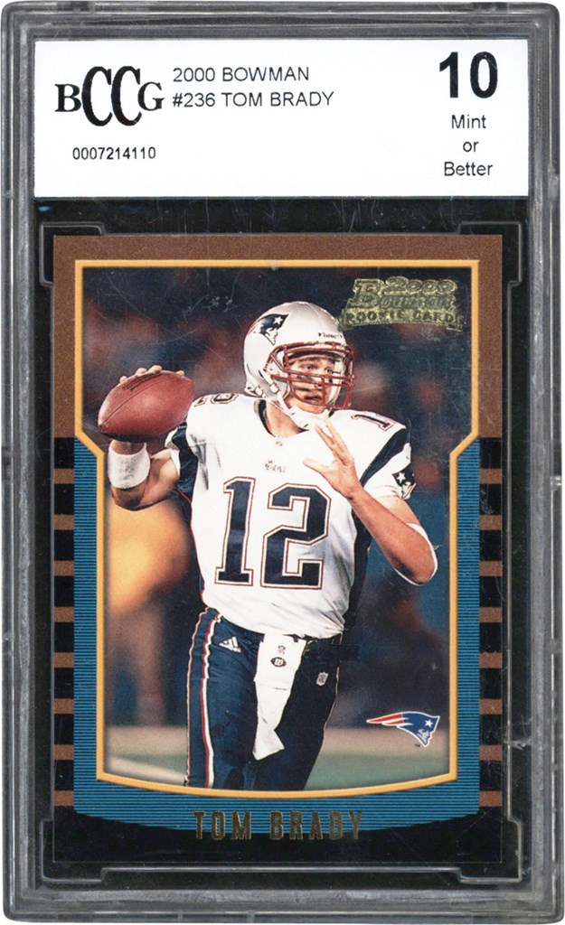 Modern Sports Cards - 2000 Bowman Football #236 Tom Brady Rookie Card BCCG 10