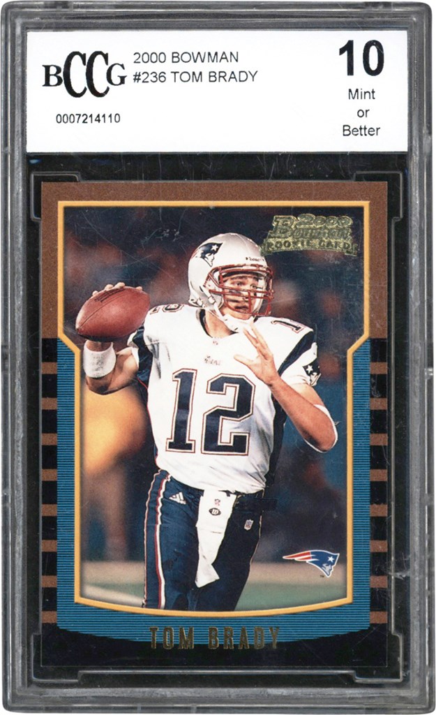 - 2000 Bowman Football #236 Tom Brady Rookie Card BCCG 10