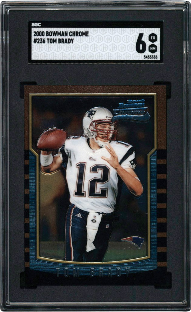 2000 Bowman Chrome Football #236 Tom Brady Rookie Card SGC EX-MT 6