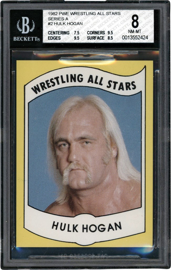 - 1982 PWE Wrestling All Stars Series A #2 Hulk Hogan Card BGS NM-MT 8
