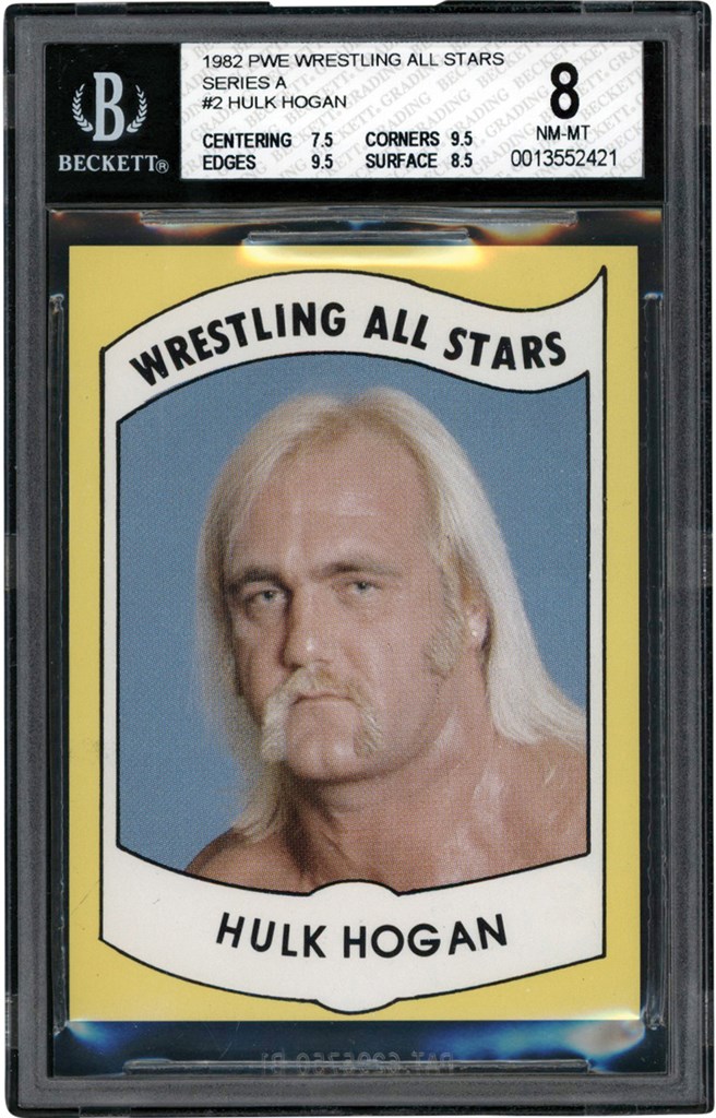 - 1982 PWE Wrestling All Stars Series A #2 Hulk Hogan Card BGS NM-MT 8