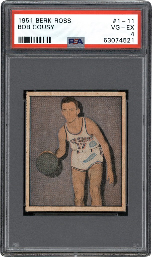 Basketball Cards - 1951 Berk Ross PSA & SGC Basketball Collection (6) w/PSA Bob Cousy & Bill Sharman Rookie Cards