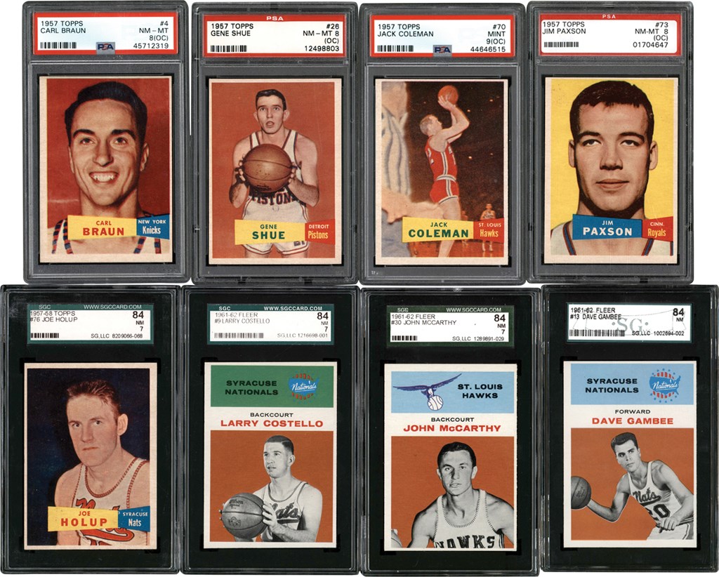 Basketball Cards - 1957 Topps & 1961 Fleer Basketball PSA, SGC, & Beckett Collection (13)