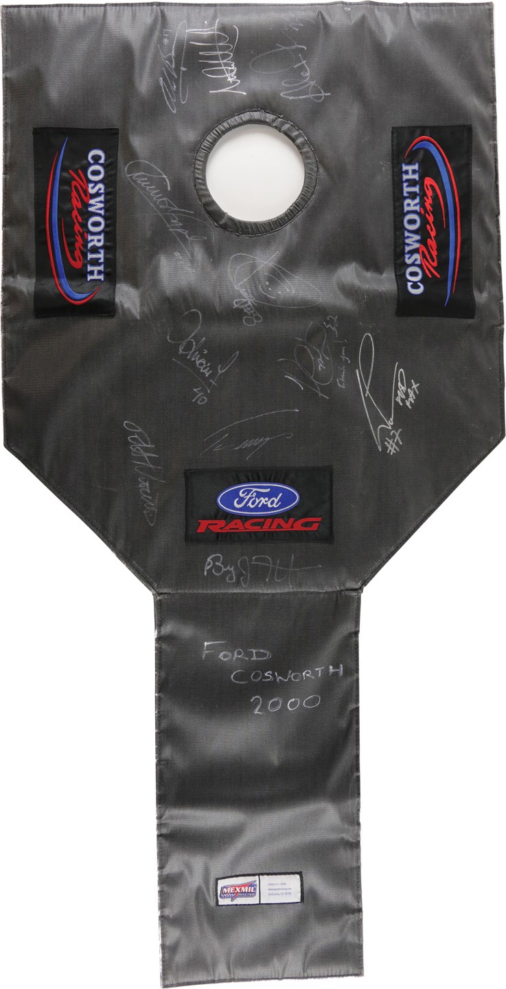 - 2000 Ford Cosworth Indy Car Signed Engine Blanket