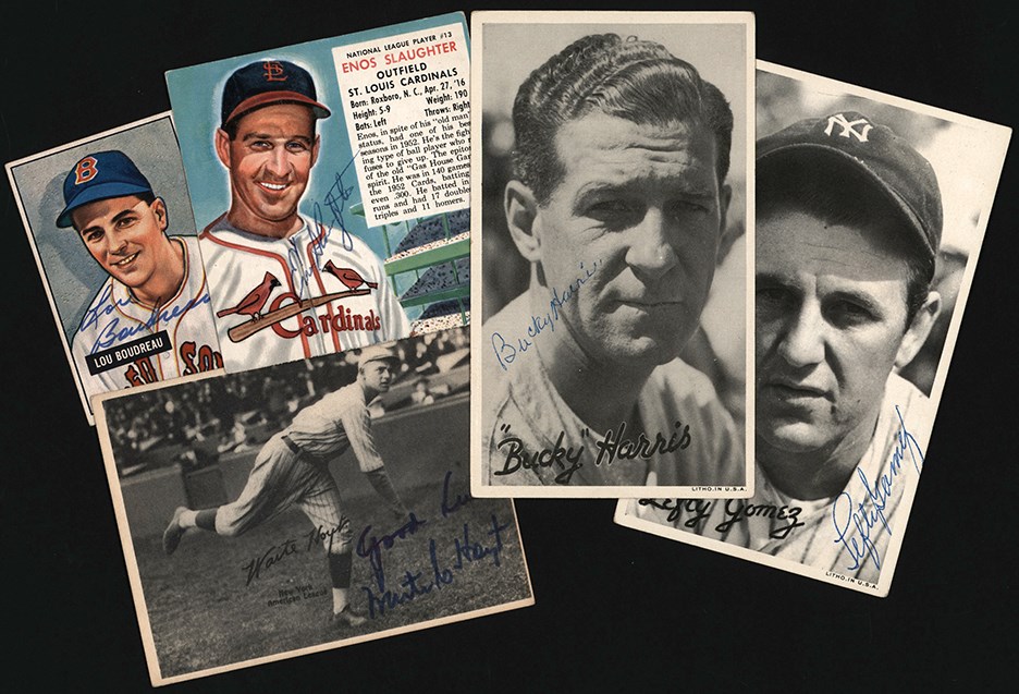- Signed 1929-1951 Hall of Fame Collection (5) w/Kashin Publications and Goudey Premiums