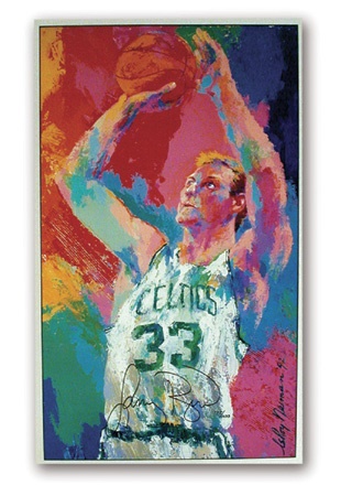 Basketball - Larry Bird Signed Art Print by Neiman (22x34”)