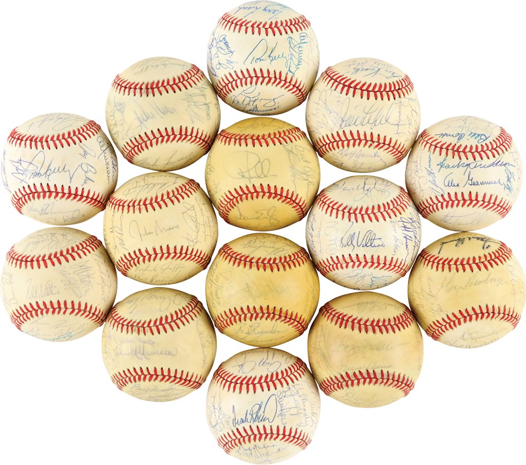 - Large 1980s-90s Team Signed Baseball Collection (43)