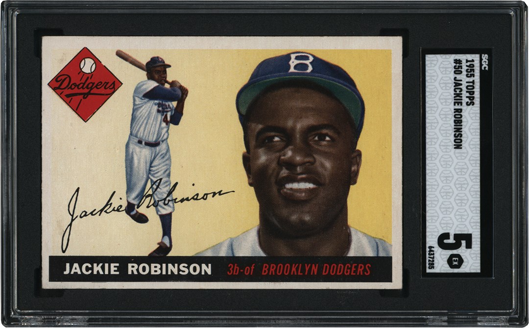 Baseball and Trading Cards - 1955 Topps Baseball #50 Jackie Robinson SGC EX 5