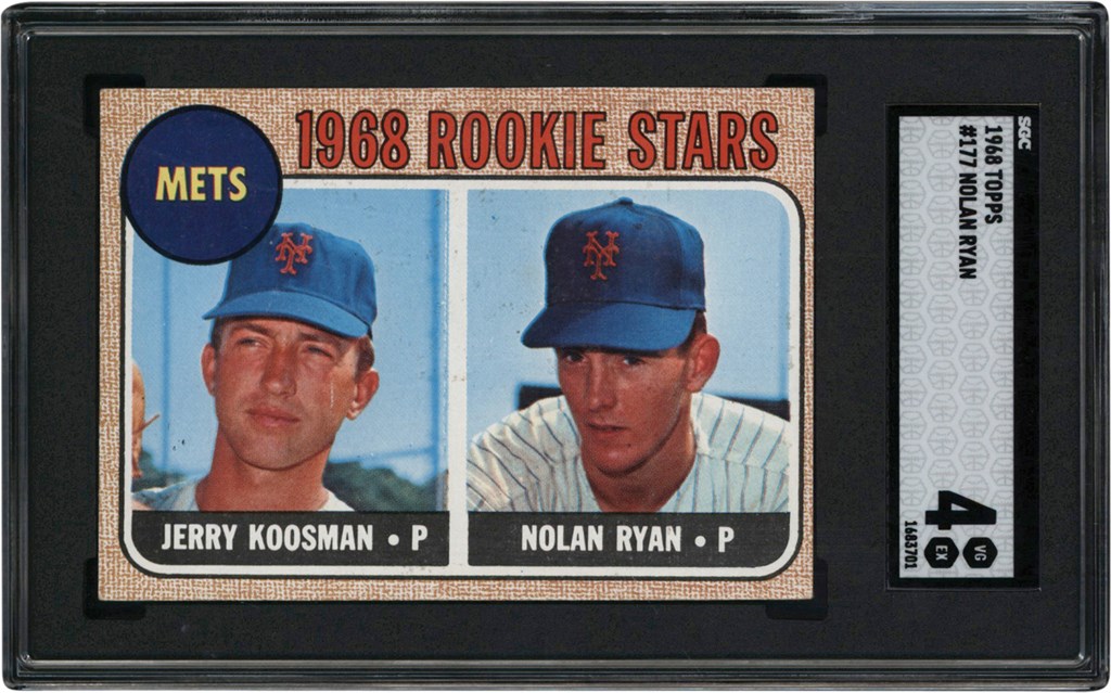 Baseball and Trading Cards - 1968 Topps  #177 Nolan Ryan Rookie Card SGC VG-EX 4
