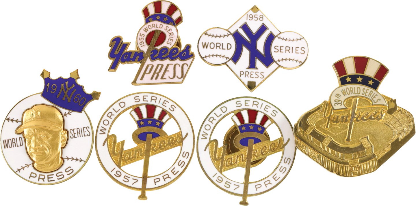 - New York Yankees World Series Press Pin Collection (13)