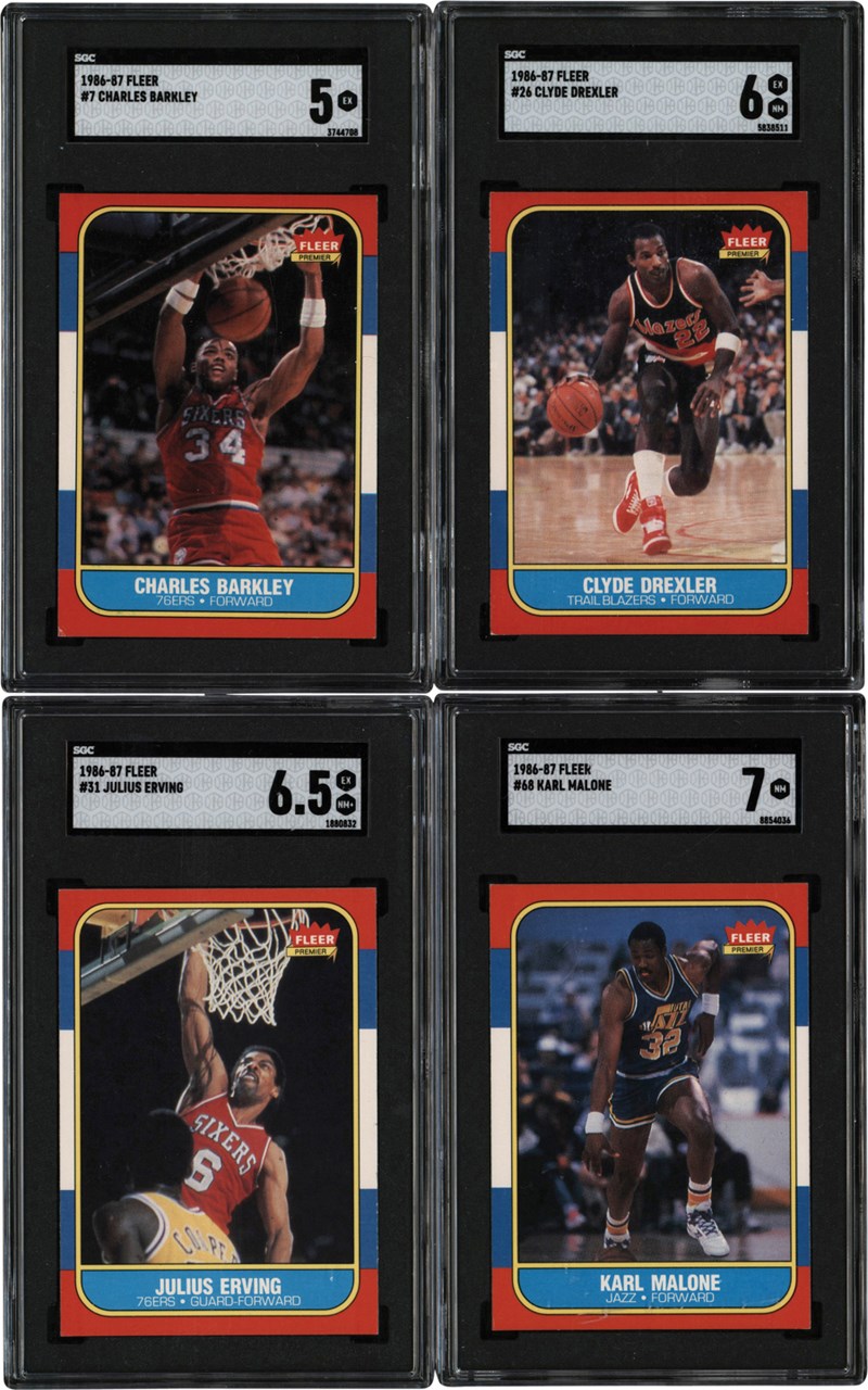 1986-1987 Fleer Basketball Near Complete Set (131/132) W/ SGC