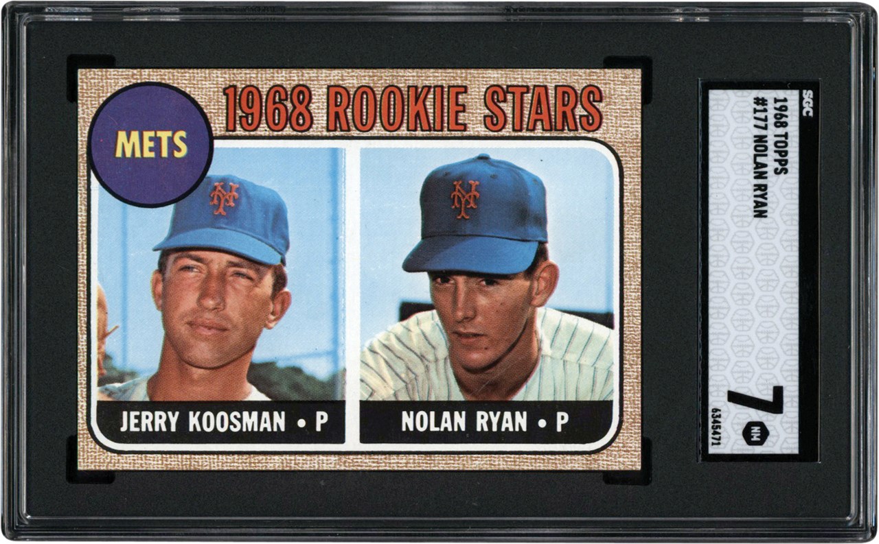 Baseball and Trading Cards - 1968 Topps  #177 Nolan Ryan Rookie Card SGC NM 7