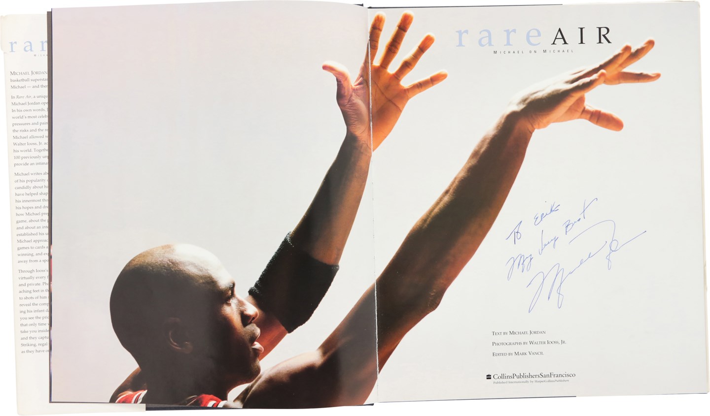 Jan Van Breda Kolff Collection - Michael Jordan Signed "Rare Air" Hardcover Book (PSA)