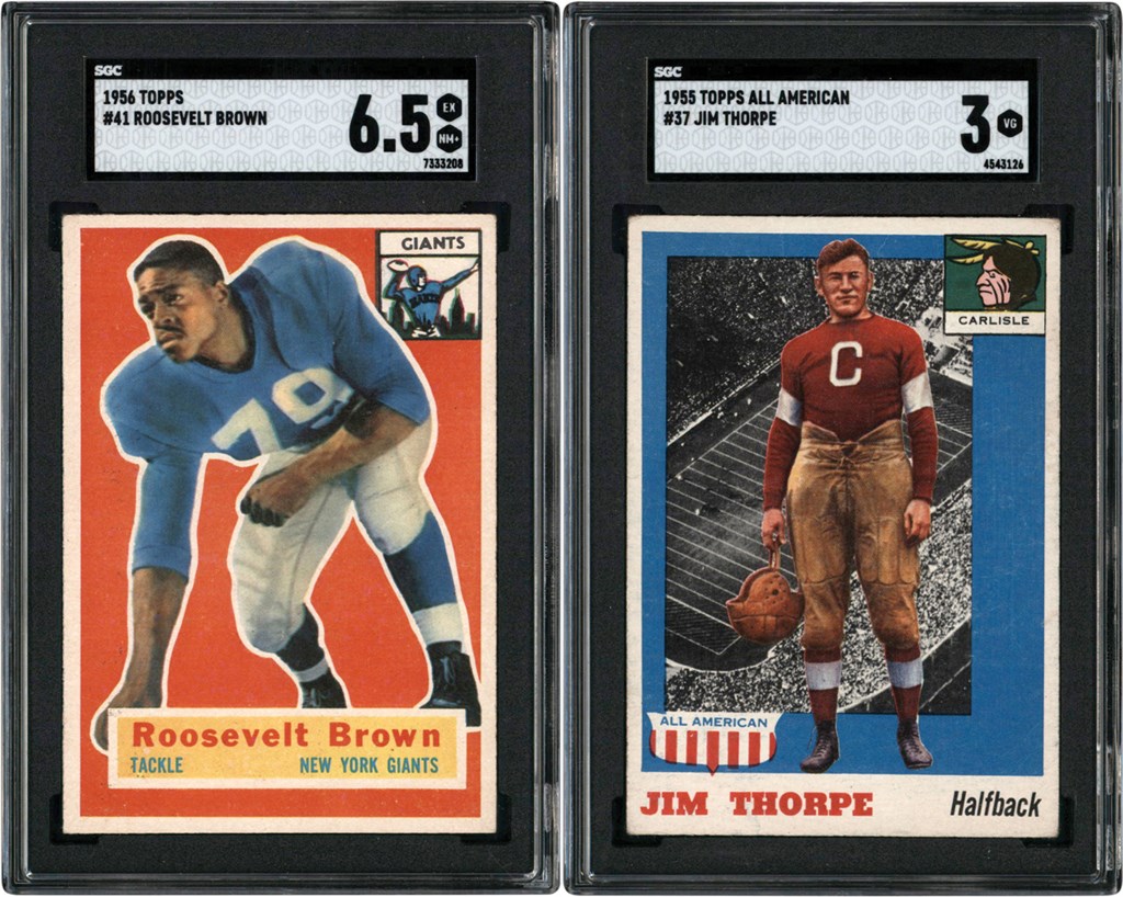 - 1954-1959 Topps & Bowman Football Card Collection (194) w/SGC
