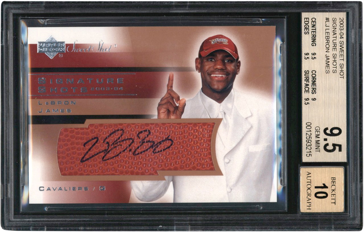 - 003-2004 Sweet Shot Basketball Signature Shots #LJ LeBron James Rookie Autograph Card BGS GEM MINT 9.5 - Auto 10