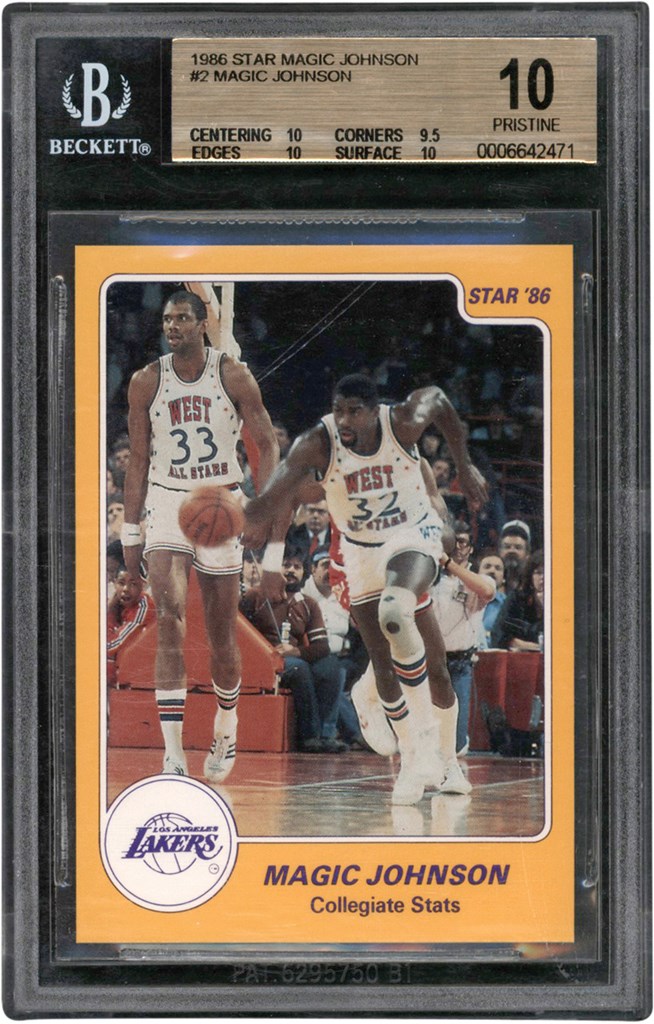 Basketball Cards - 1985-86 Star  #2 Magic Johnson BGS PRISTINE 10 (Pop 1 of 1 Highest Graded)