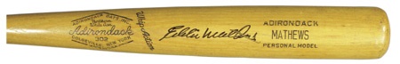 Bats - Early 1960’s Eddie Matthews Autographed Game Used Bat (36”)