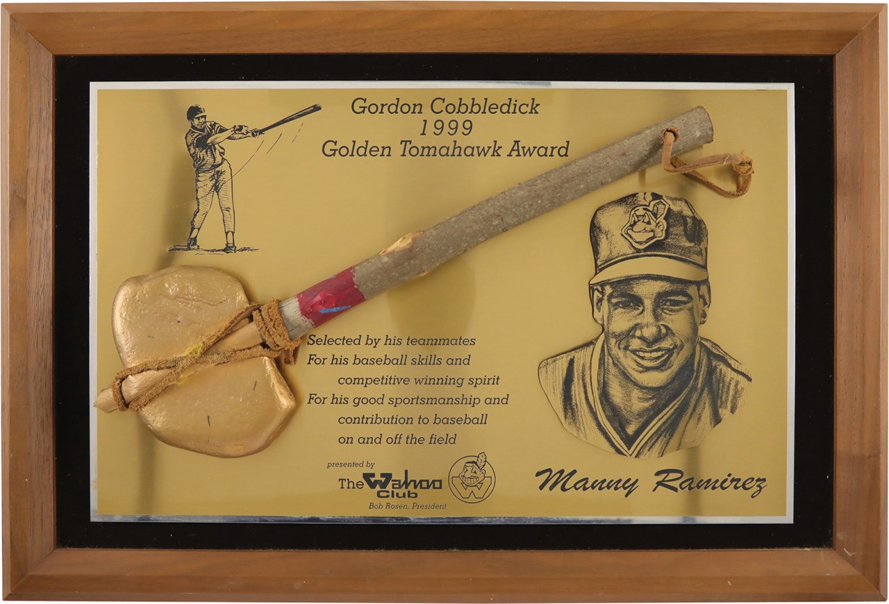 Cleveland Indians - 1999 Manny Ramirez Cleveland Indians Golden Tomahawk Award