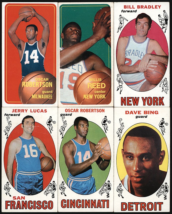 1969-1993 Basketball Card Collection (55) w/1969 Topps Oscar Robertson