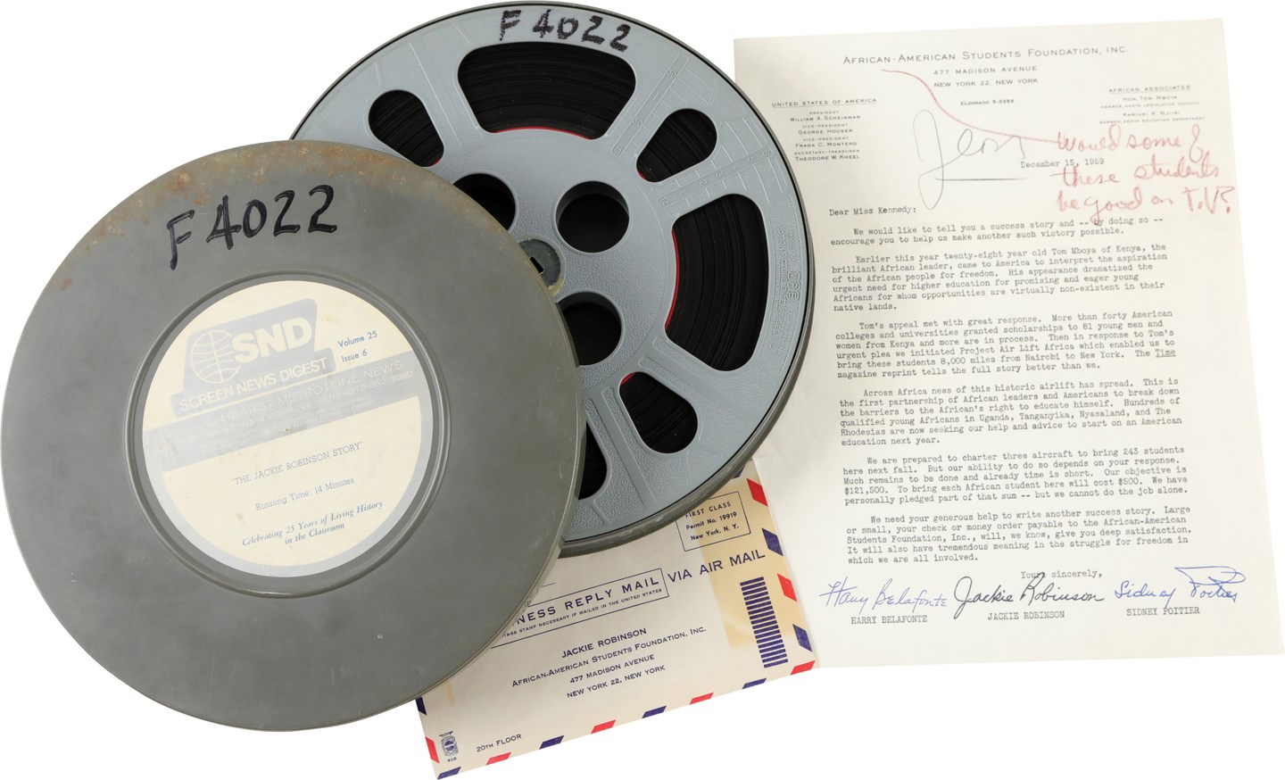 - The Story of Jackie Robinson Film, w/Letter