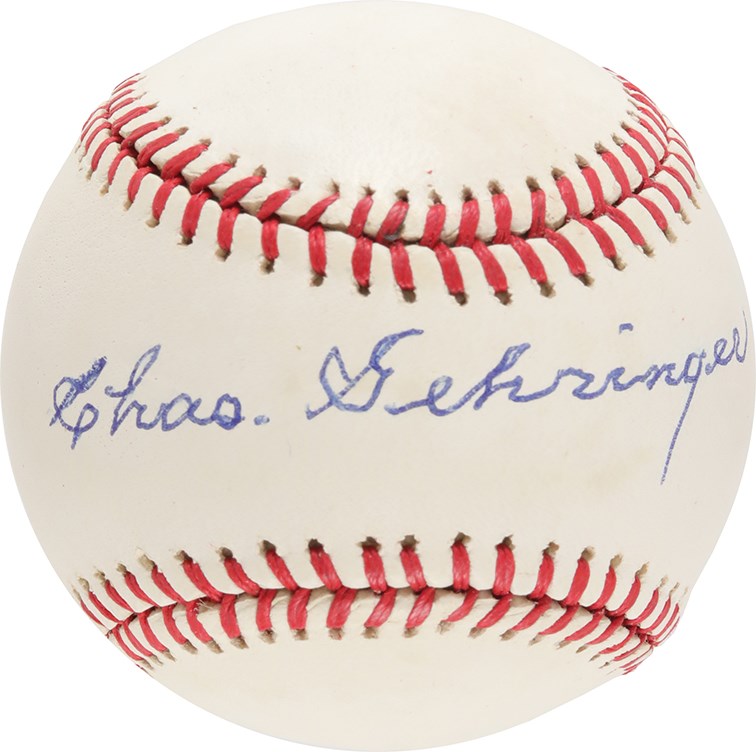 Baseball Autographs - Charlie Gehringer High Grade Single Signed Ball (PSA)