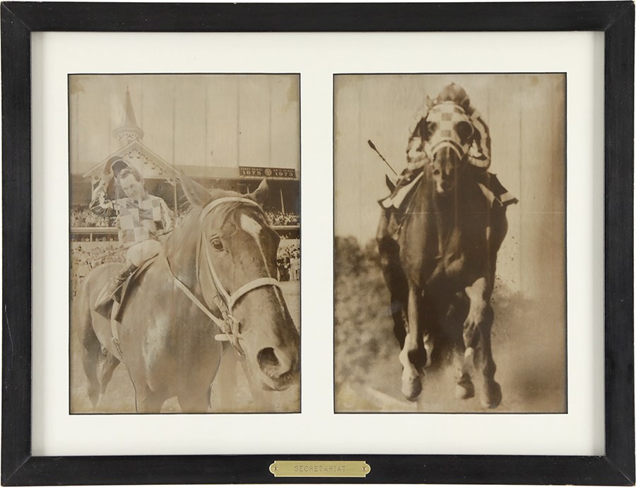 - 1973 Secretariat Wire News Photos Framed Display