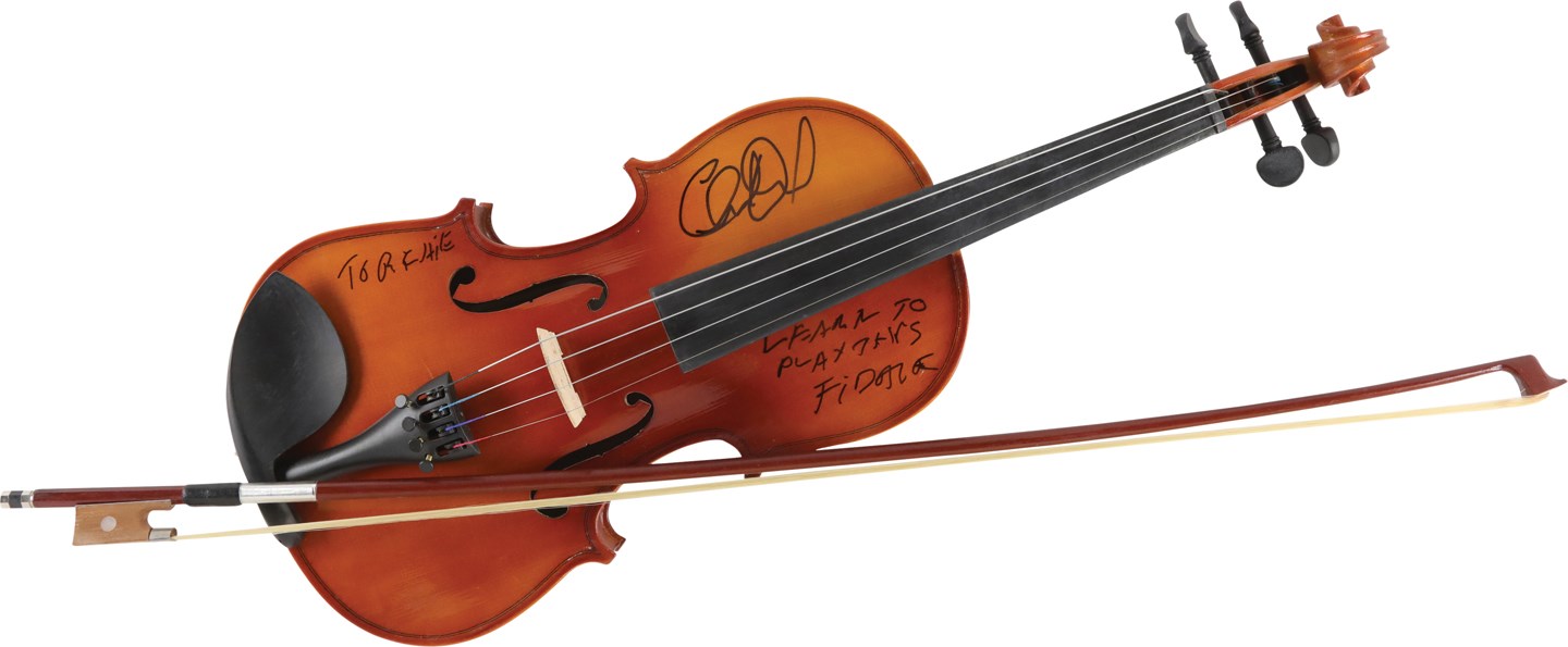 - Charlie Daniels Signed Fiddle with Unique Inscription (Sweepstakes Provenance)
