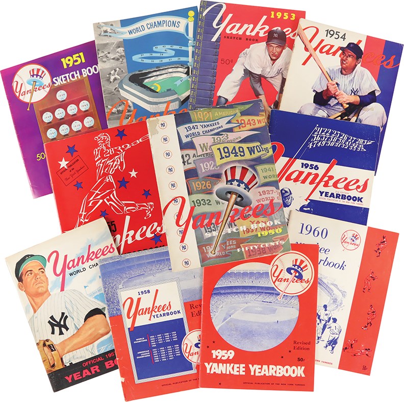 Baseball Memorabilia - 1950-1979 New York Yankees Complete Yearbook Collection (41)