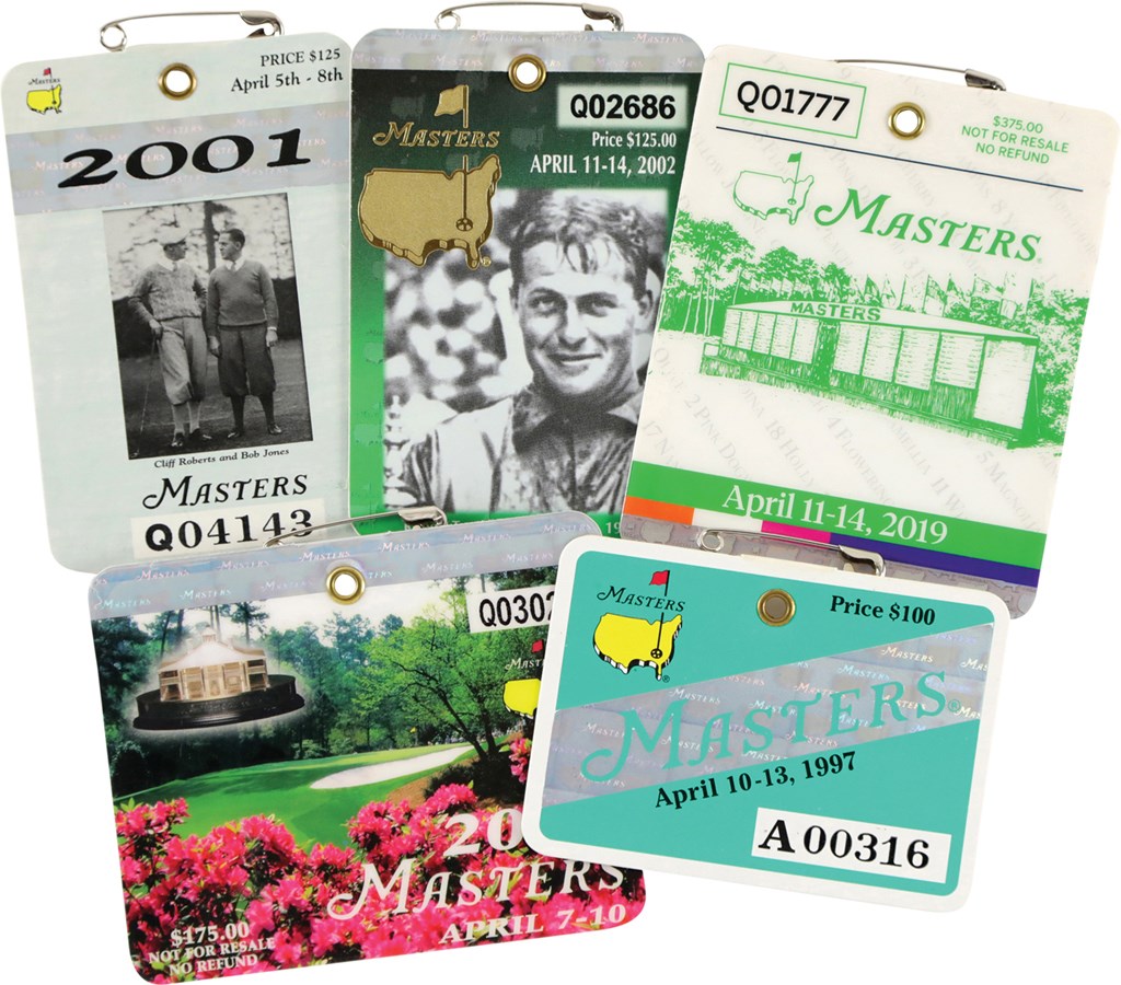 Olympics and All Sports - 5 Tiger Woods Master Championships Badges