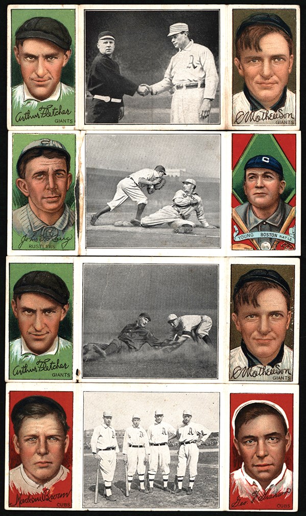 - 1912 T202 Hassan Triple Folders Collection (44) w/Christy Mathewson & Cy Young