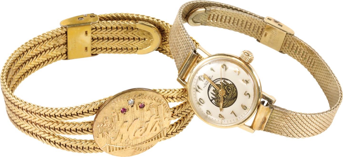 - New York Mets Bracelet & Watch Gifted by Bill Shea