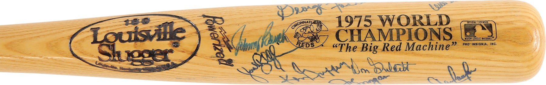 Baseball Autographs - 1975 Cincinnati Reds Big Red Machine Starters Signed Bat