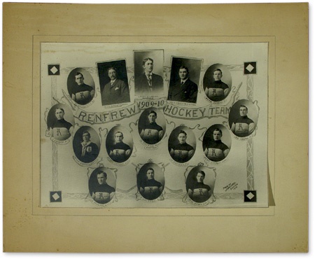 Hockey Memorabilia - 1909-10 Renfrew Hockey Club Cabinet Photograph (15x18”)