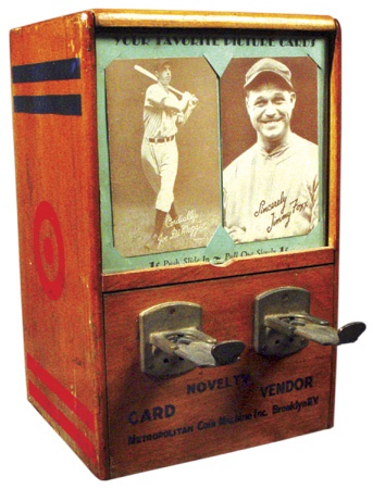 Memorabilia - Late 1930’s Jimmie Foxx & Joe DiMaggio Exhibit Card Machine