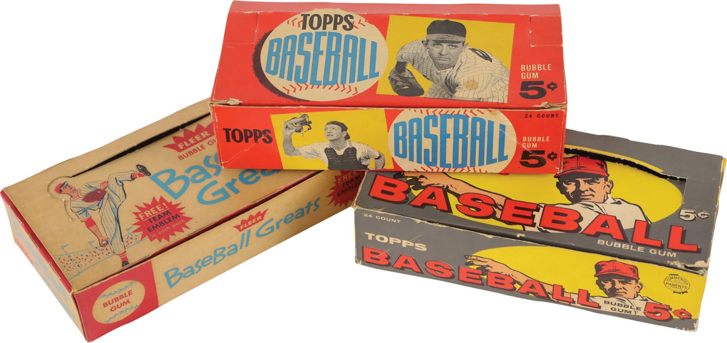 Baseball and Trading Cards - 1959-1960 Topps & Fleer Display Box Collection (3)
