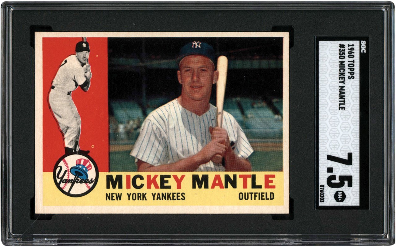 - 1960 Topps #350 Mickey Mantle SGC NM+ 7.5