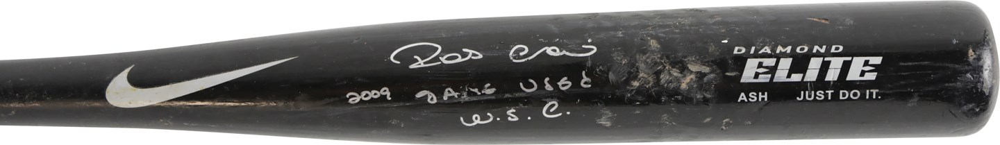 - 2009 Robinson Cano New York Yankees Signed Game Used Bat - Championship Year