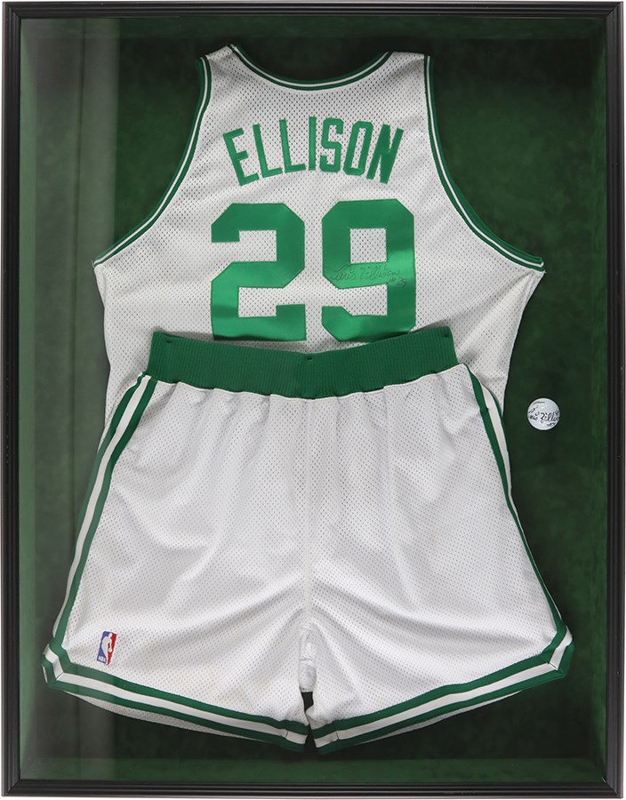 Basketball - Pervis Ellison Boston Celtics Signed Game Uniform Display