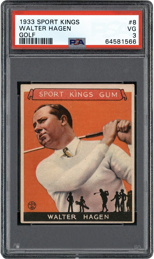 Baseball and Trading Cards - 1933 Goudey Sport Kings #8 Walter Hagen PSA VG 3