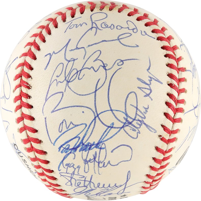 Baseball Autographs - 1993 National League All Star Team-Signed Baseball w/Barry Bonds